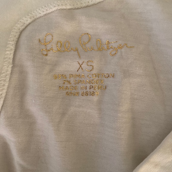 Lilly Pulitzer Waverly White Ruffle Scalloped Eyelet Lace Top - XS - Picture 10 of 13